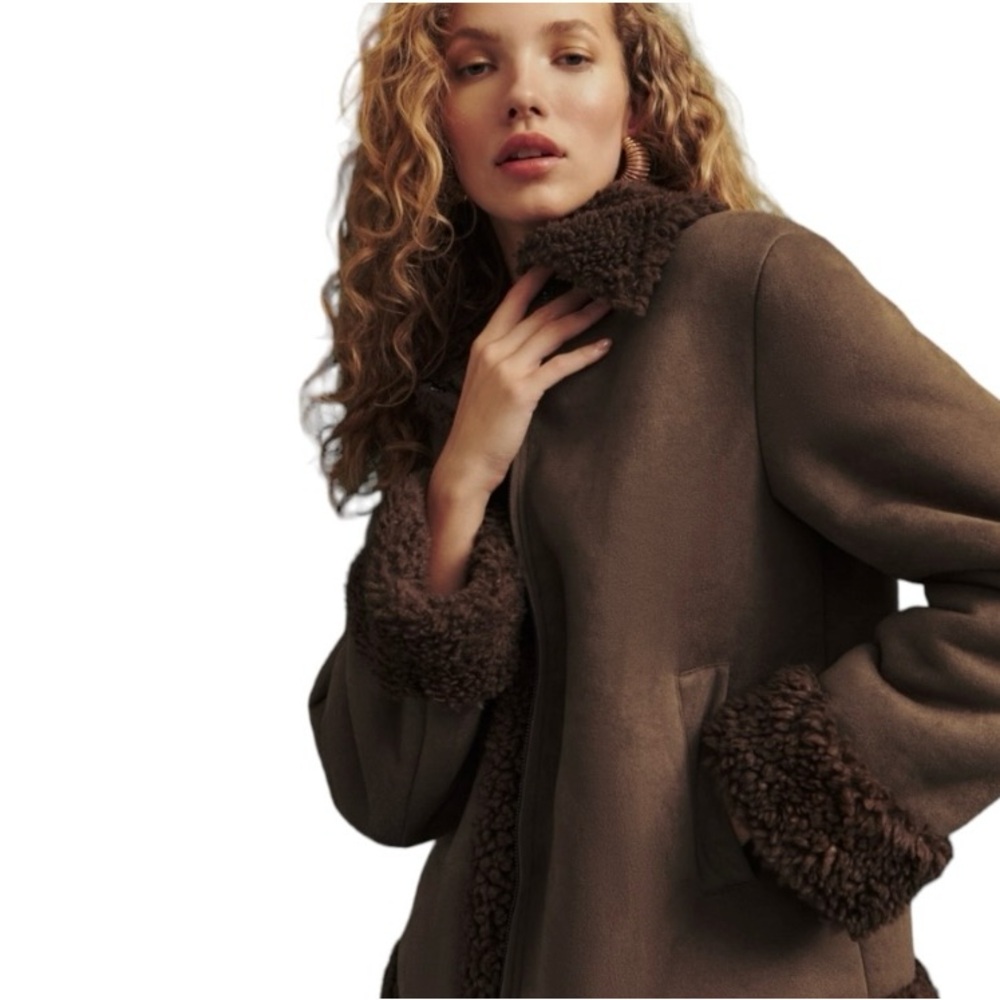 Suede Sherpa Jacket L.L. Bean Vintage